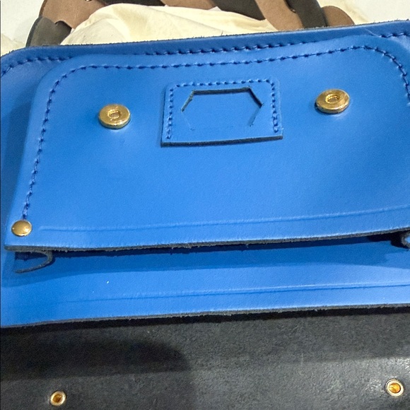 The Cambridge Satchel x Wicked Colab Mini Satchel “Shiz” Blue Leather - Picture 9 of 13